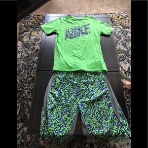 Nike Green shirt n shorts set